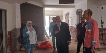 الاستعدادات النهائيه لوضع حجر أساس مشروع تطوير مركز التاهيل الشامل بالمنصورة